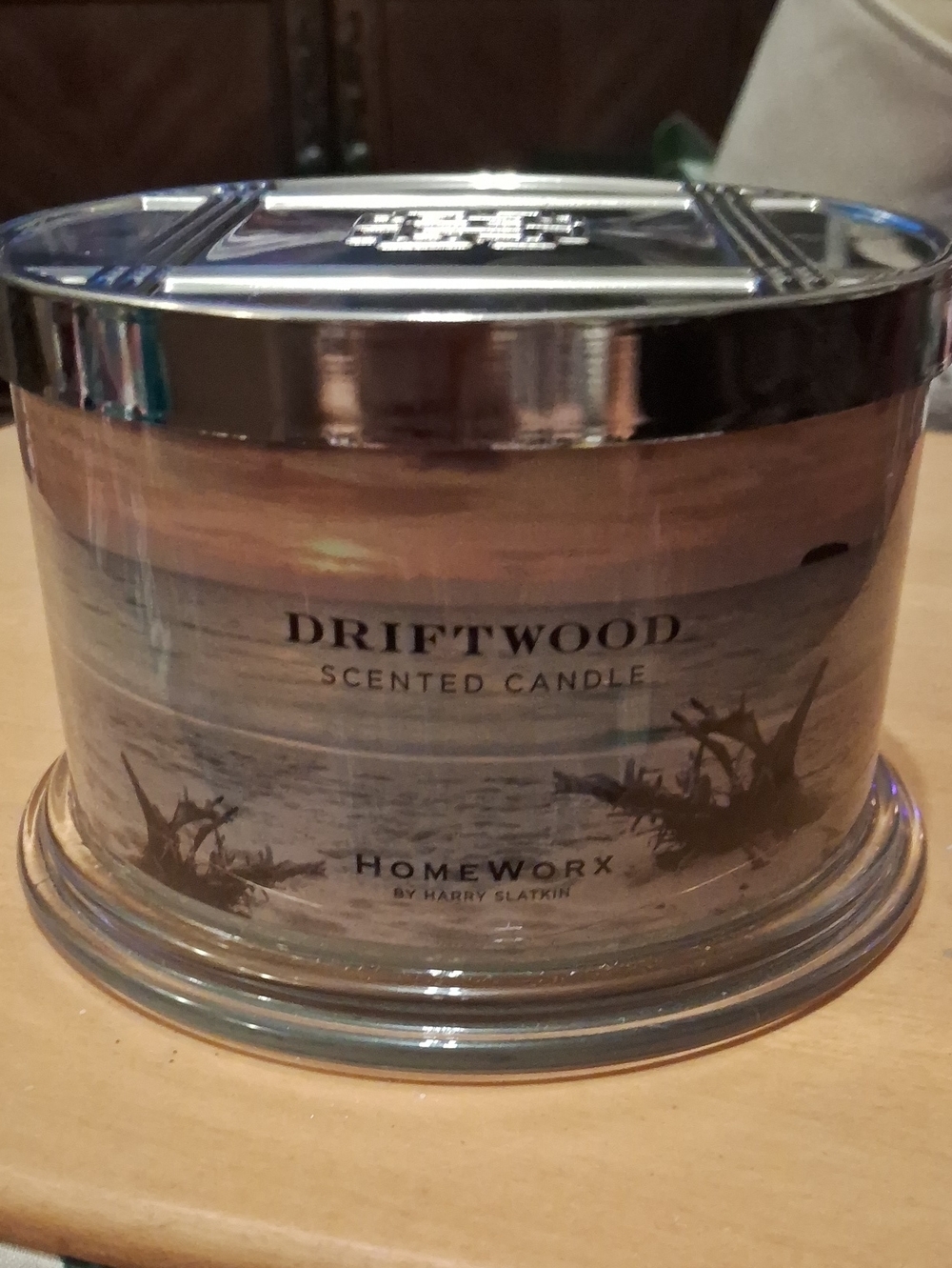 HomeWorx Driftwood Scented Candle - Neutral Beach Tones